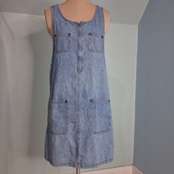 Faded Glory Dresses & Skirts - Denim Overall Pinafore Vintage Apron Style Jumper Dress Sleeveless Cottage S